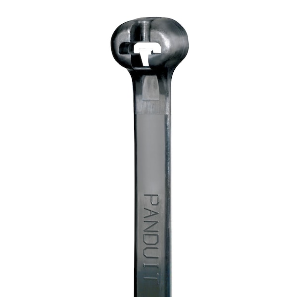 Cable Tie, 8 in L, 2 in Max Bundle Dia., Black, Nylon 6/6, 18 lb Strength, 1000 PK
